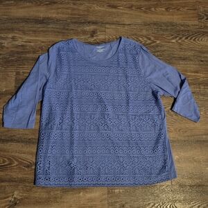 North Crest 3/4 sleeve blouse Womens Size 2x